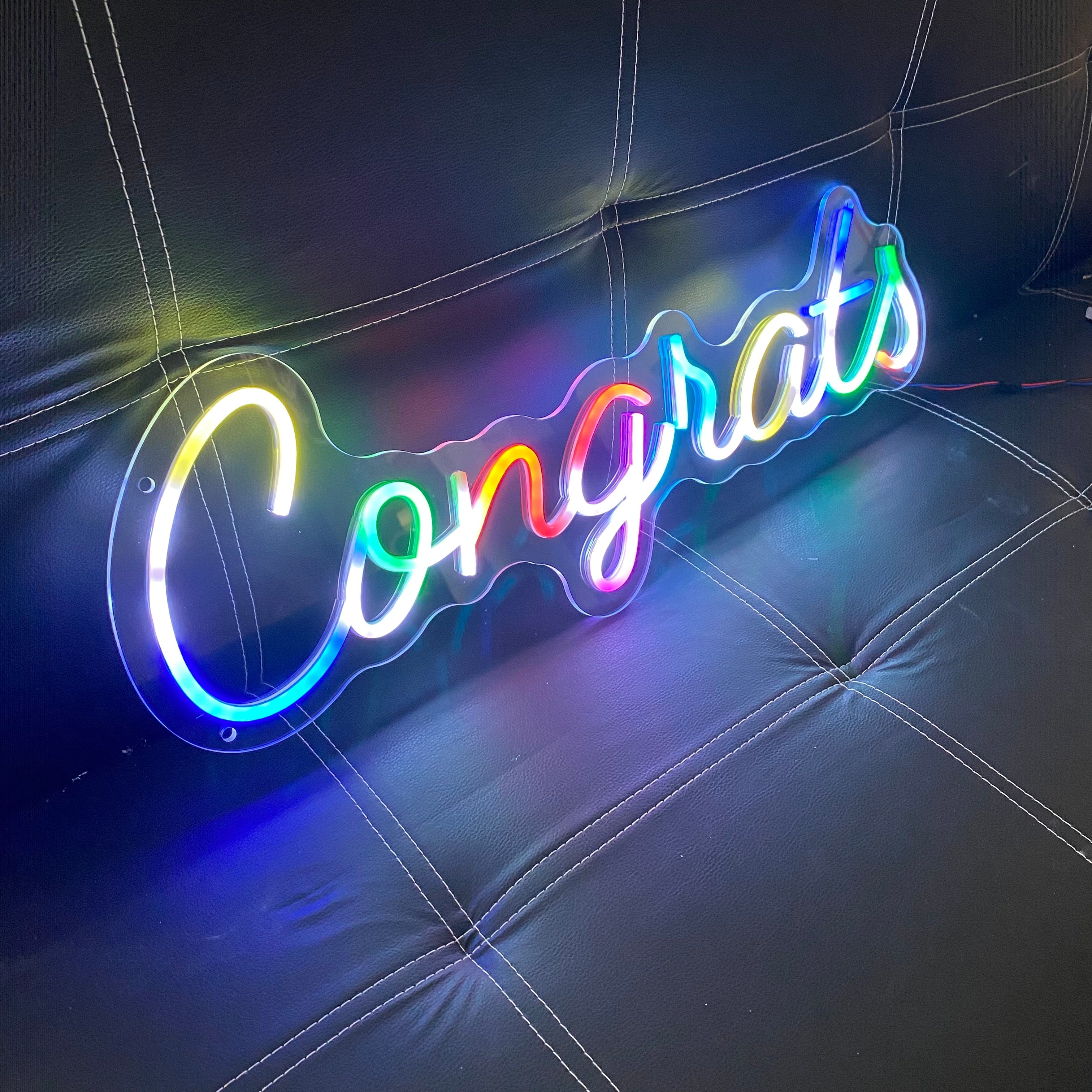 Congrats Full Color - for Graduation LED neon sign product image