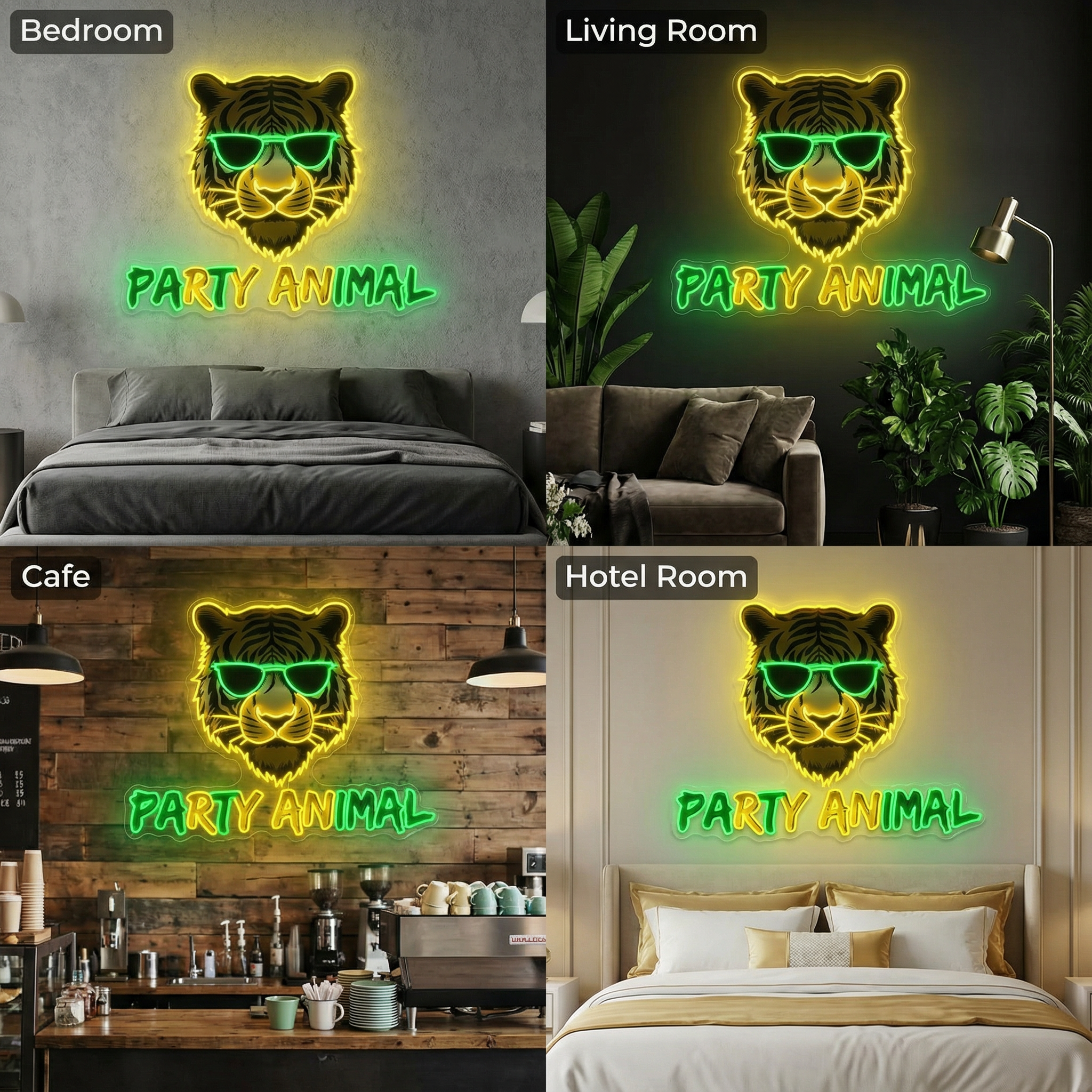 Custom "party Animal" Tiger - for Bar LED neon sign product image