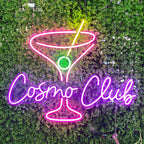 Uv - Printed Customized Cocktail Glass LED neon sign product image