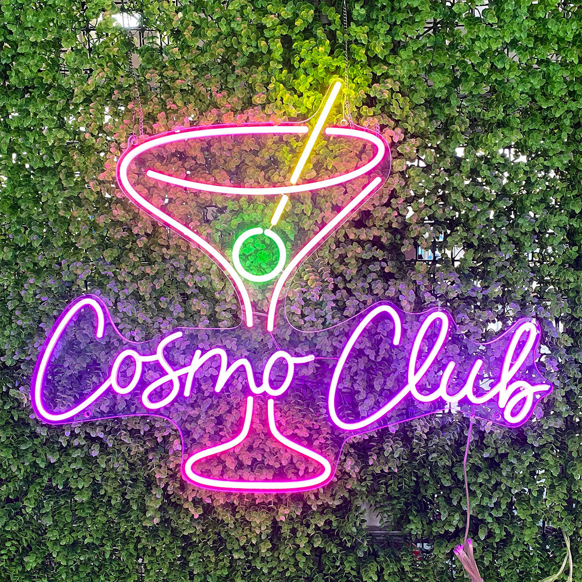 Uv - Printed Customized Cocktail Glass LED neon sign product image