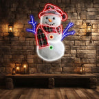 Cute Snowman with Hat & Scarf Perfect LED neon sign product image