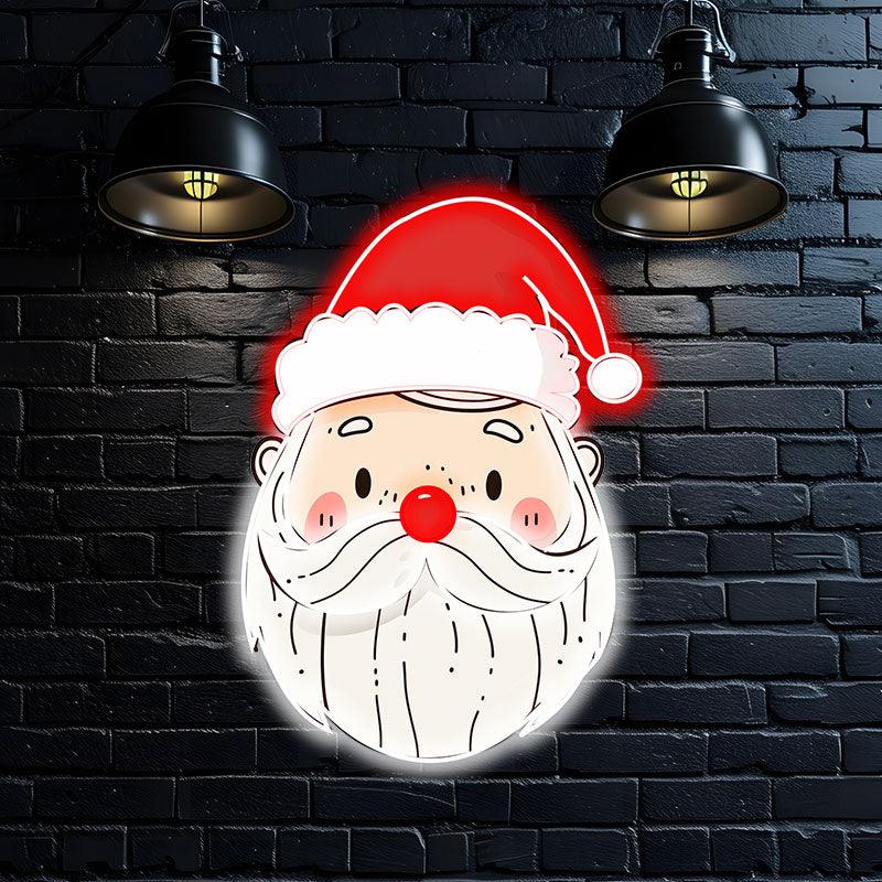 Kind Bearded Santa Claus Red Christmas LED neon sign product image