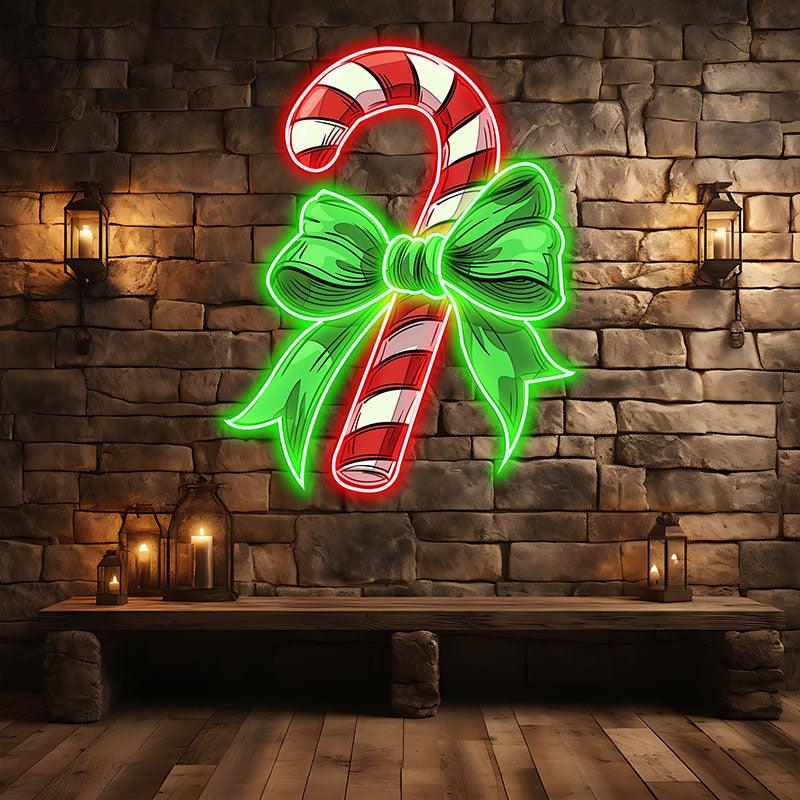Good Wishes: Green Bow Tie Decorated LED neon sign product image
