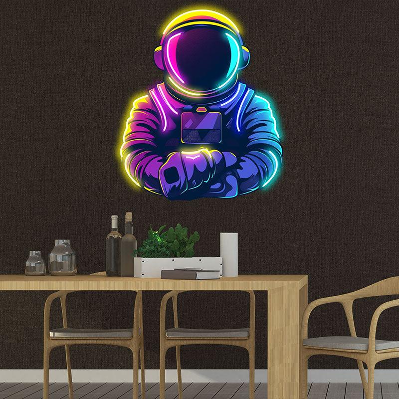 Astronaut's Warm Moment: Interstellar LED neon sign product image
