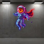 Astronaut Pumpkin Helmet Red Cloak LED neon sign product image