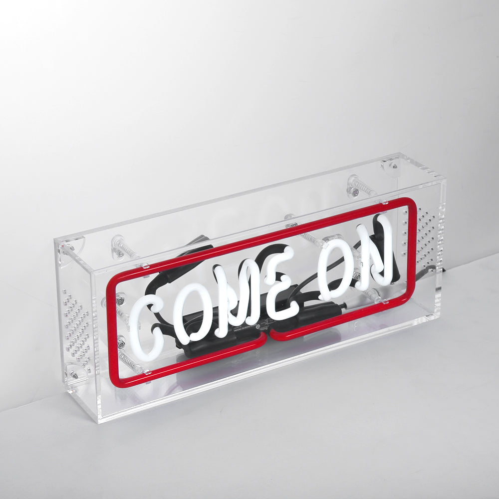 Come On" Neon Lighting Sign Table Box LED neon sign product image