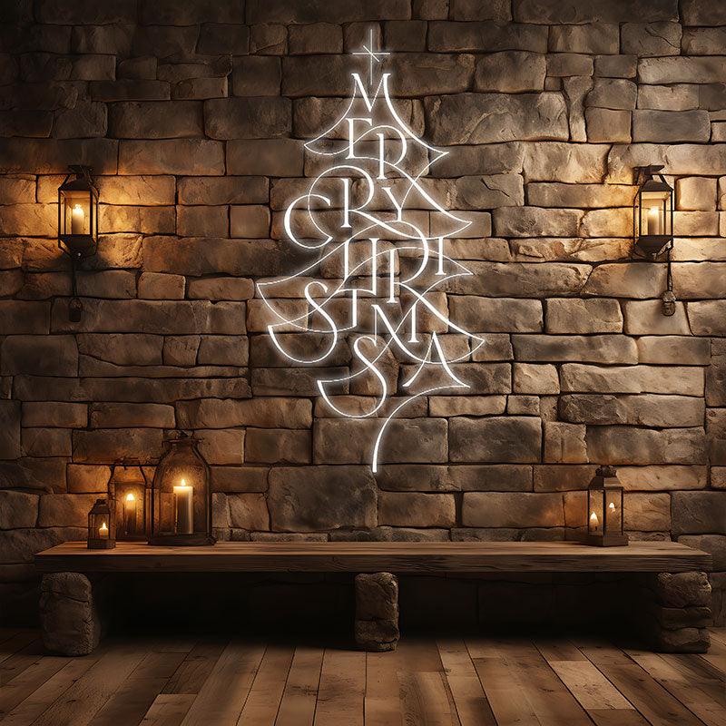 Alphabet Composition Christmas Tree LED neon sign product image