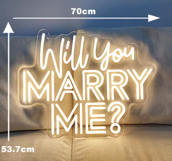 Will You Marry Me 70cm Wedding Mariage LED neon sign by NeonCS