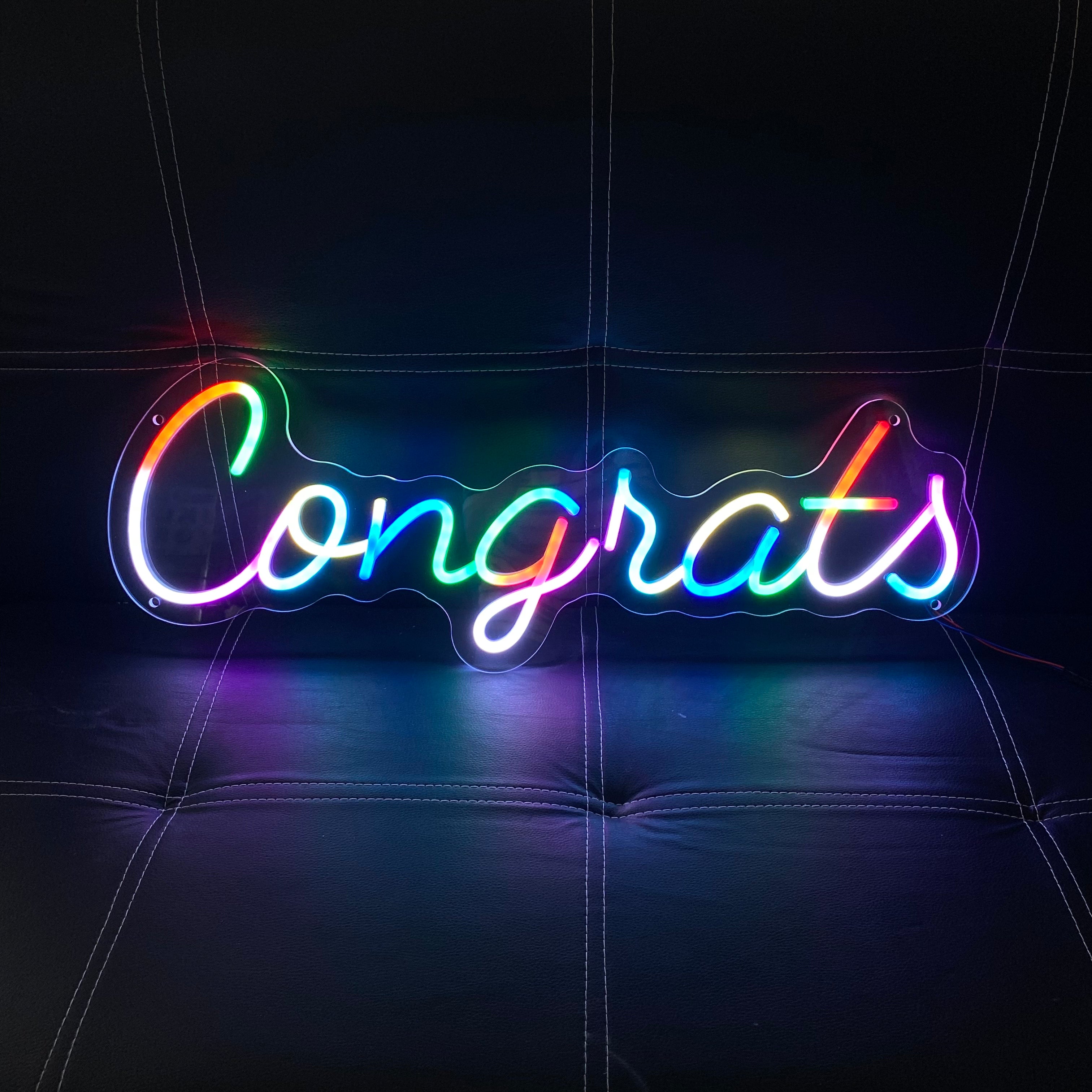 Congrats Full Color - for Graduation LED neon sign by NeonCS