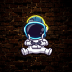 Cute Astronaut Playing Game Artwork LED neon sign product image