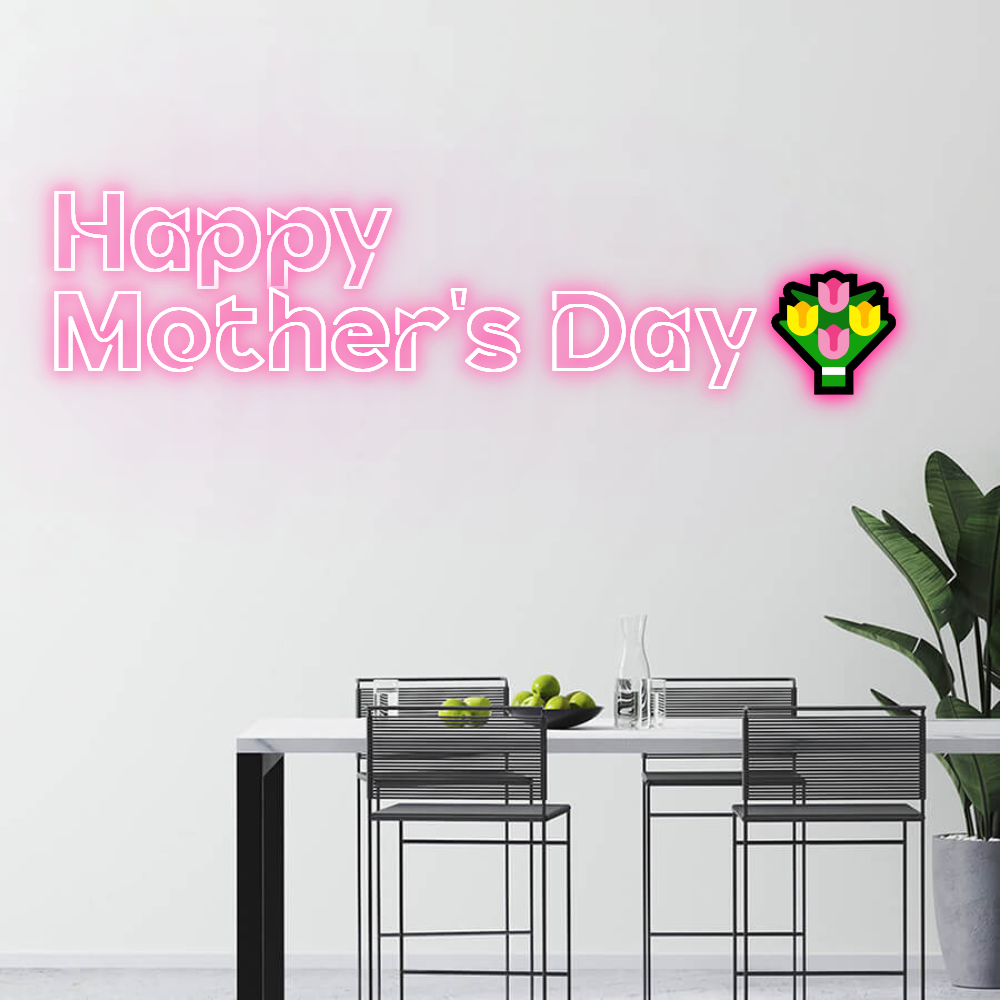 Happy Mother's Day Mothers Day Gift LED neon sign by NeonCS