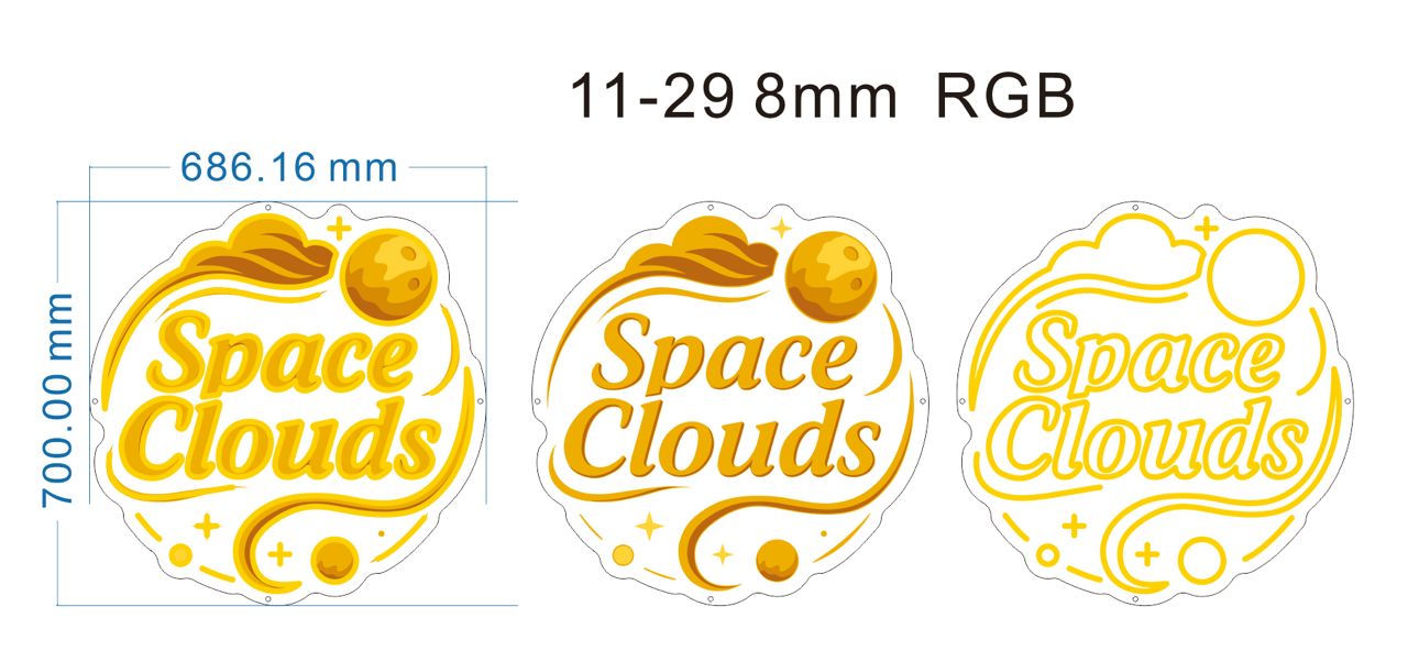Space Clouds LED neon sign by NeonCS