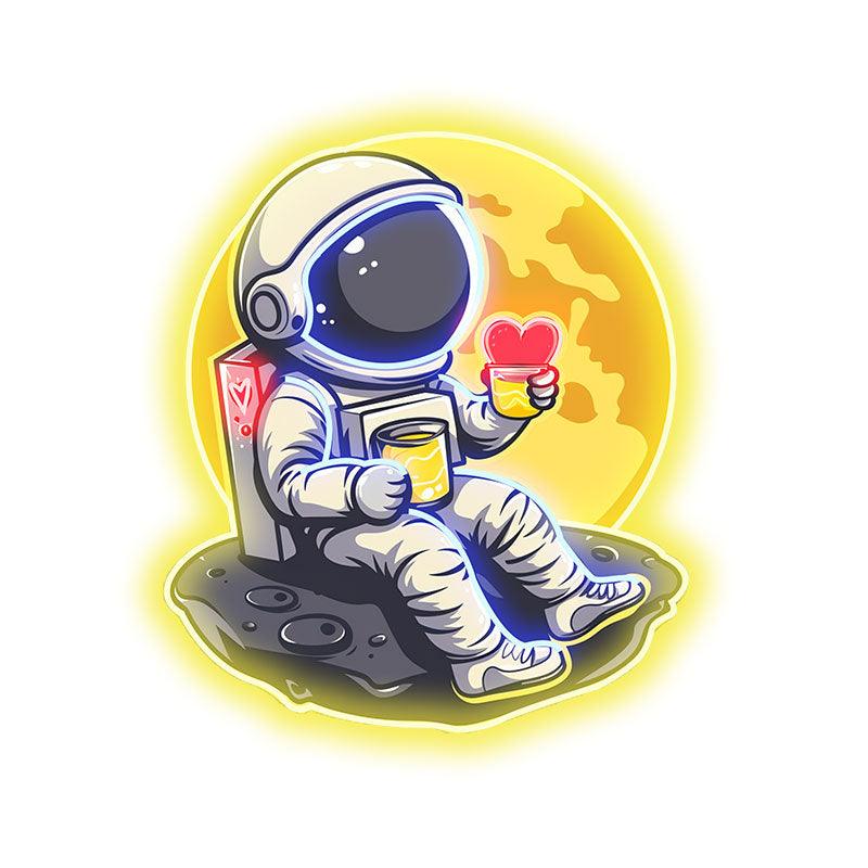 Love in Space: Astronaut Sipping LED neon sign product image