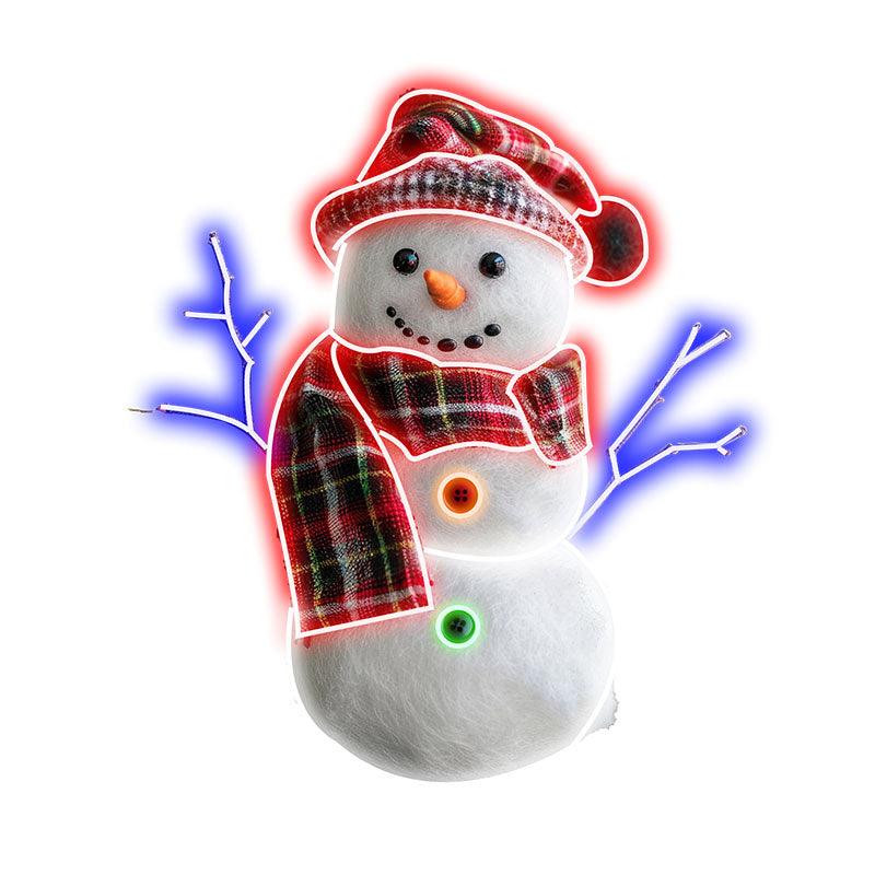 Cute Snowman with Hat & Scarf Perfect LED neon sign product image