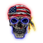 Patriotic Skull Halloween Light with LED neon sign product image