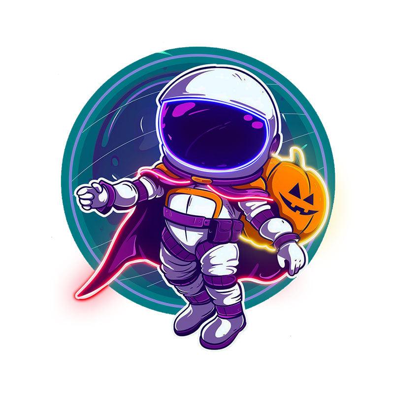 Astronaut and Pumpkin Good Friends LED neon sign product image