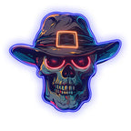 Stylish Skull with Hat Light Edgy Home LED neon sign product image