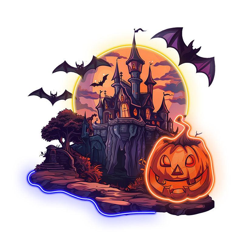Spooky Pumpkin Castle Decoration LED neon sign product image