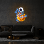 Astronaut Fishing Artwork LED neon sign product image