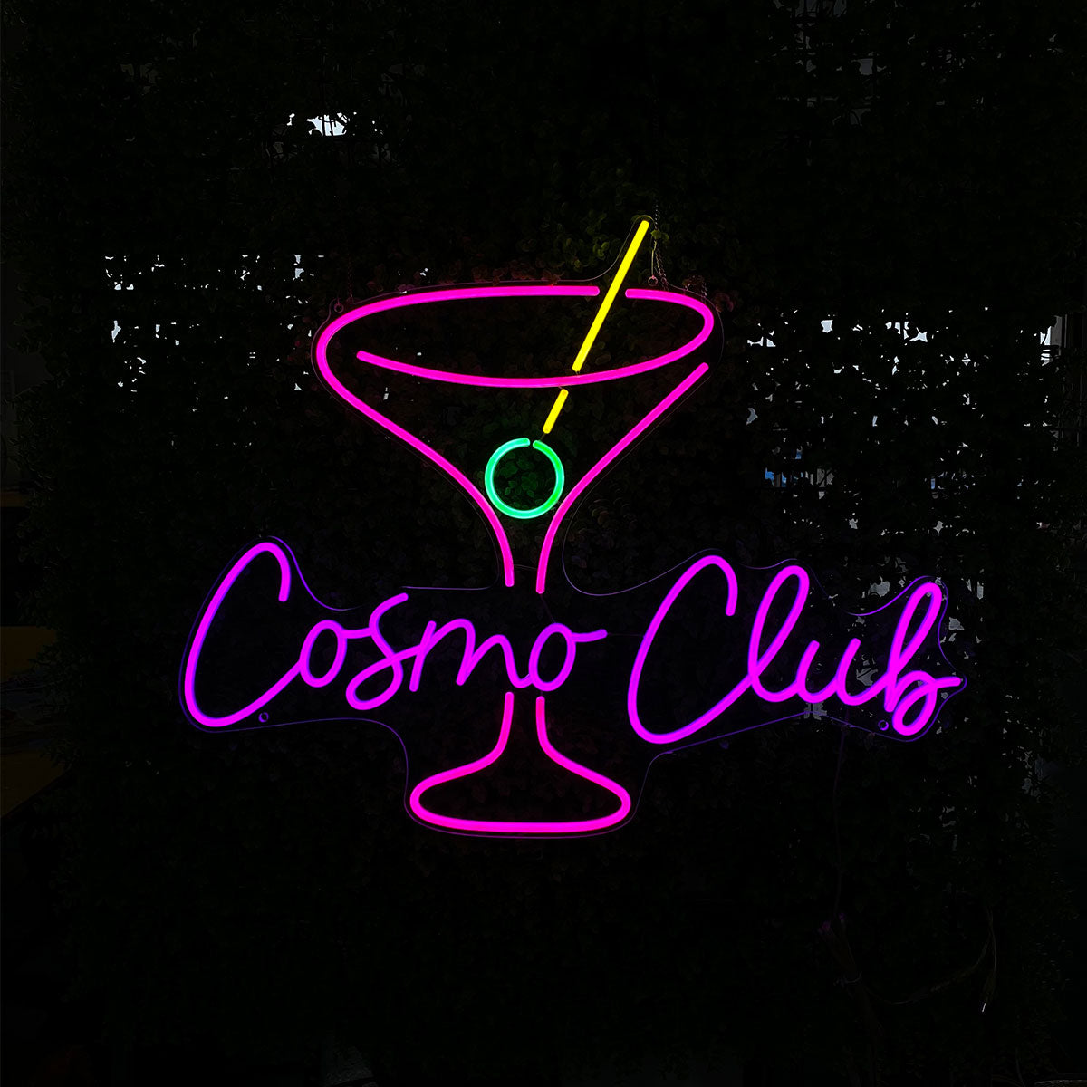 Uv - Printed Customized Cocktail Glass LED neon sign by NeonCS