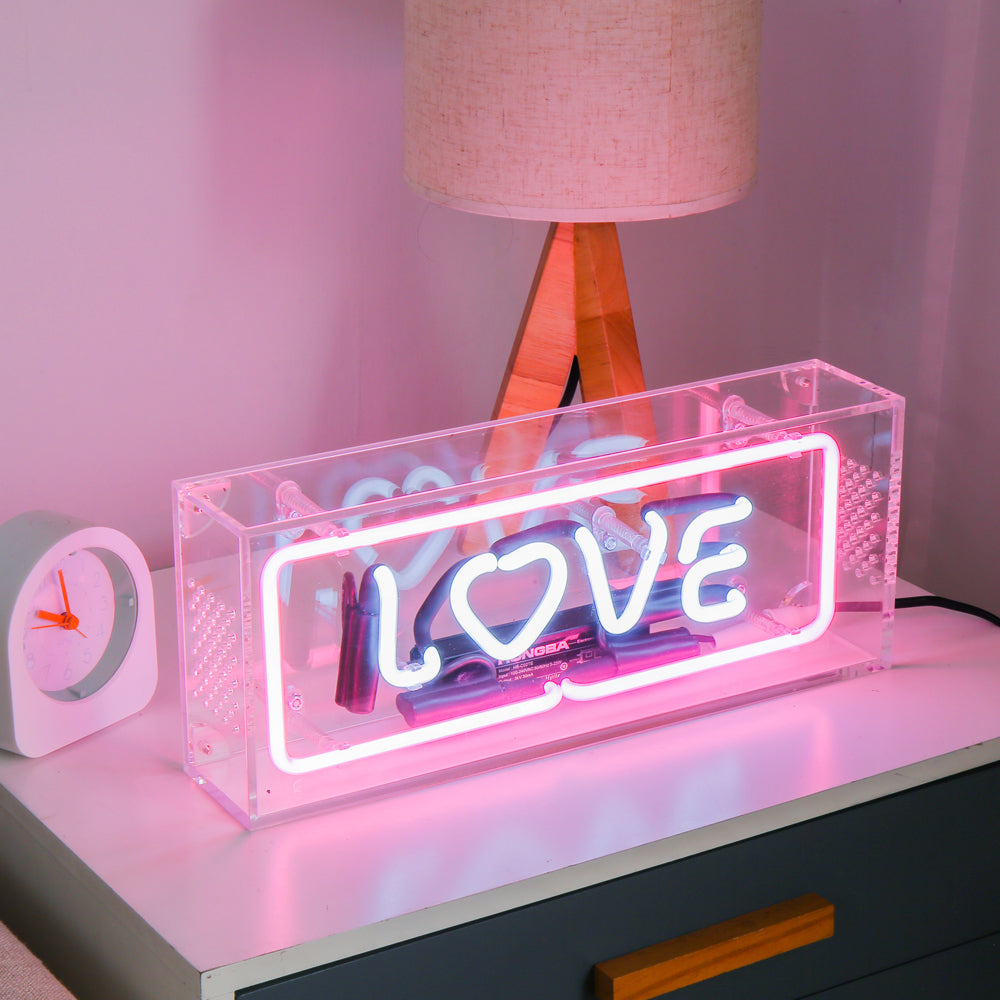 Pink Lighting"love" Table Box LED Neon LED neon sign product image