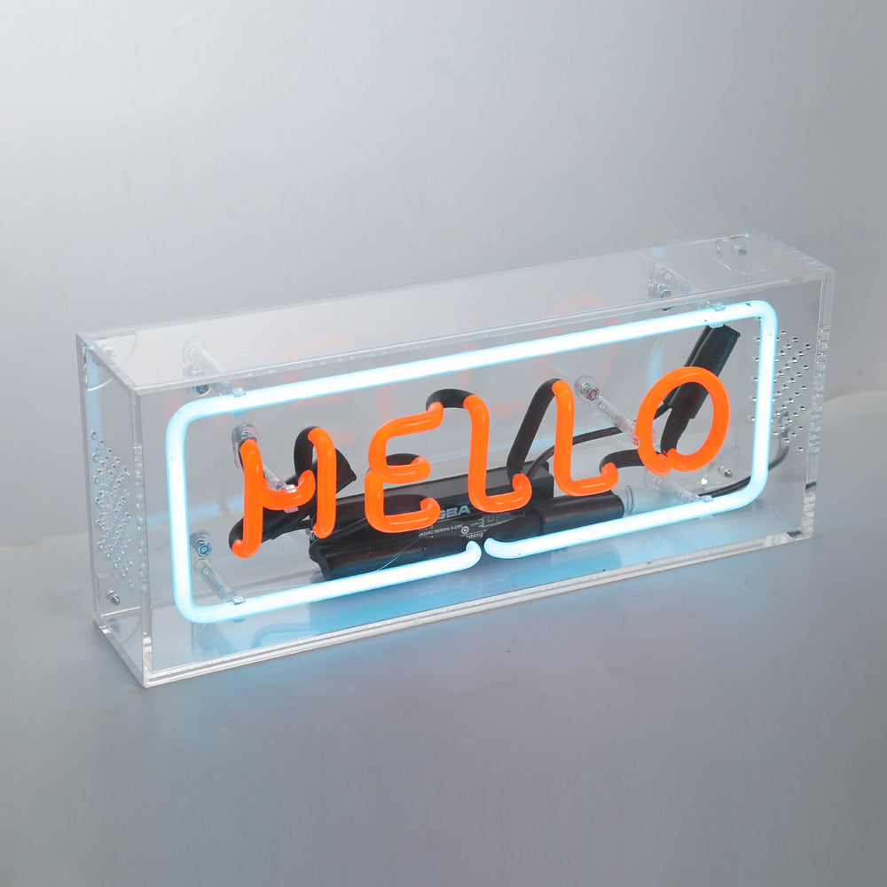 Hello" for Bar Table Standing Glass LED neon sign product image
