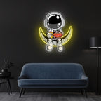 Astronaut Hamburger" Acrylic Artwork LED neon sign product image