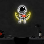 Astronaut Hamburger" Acrylic Artwork LED neon sign product image