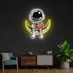 Astronaut Hamburger" Acrylic Artwork LED neon sign product image
