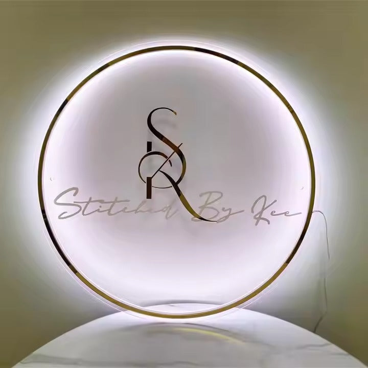 Customized Golden Stainless Steel 3d LED neon sign product image