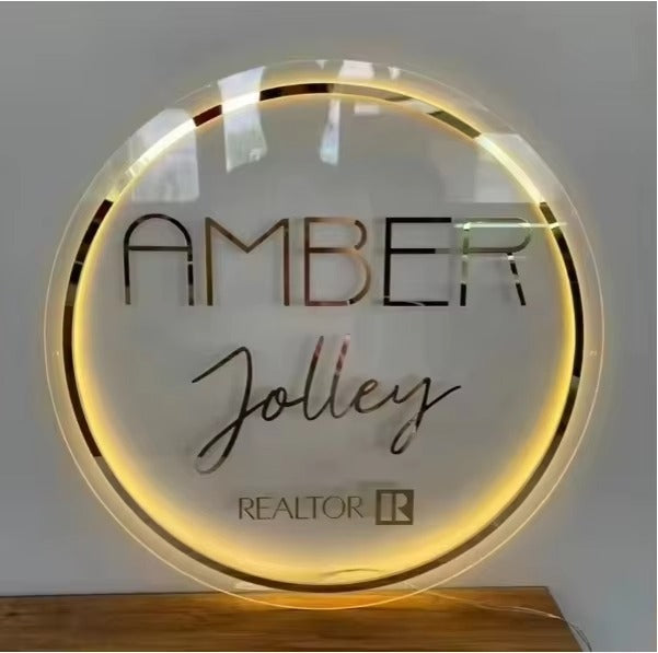 Customized Golden Stainless Steel 3d LED neon sign product image