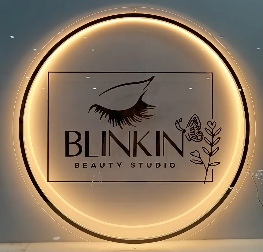 Custom Backlit Acrylic Beauty Logo LED neon sign by NeonCS