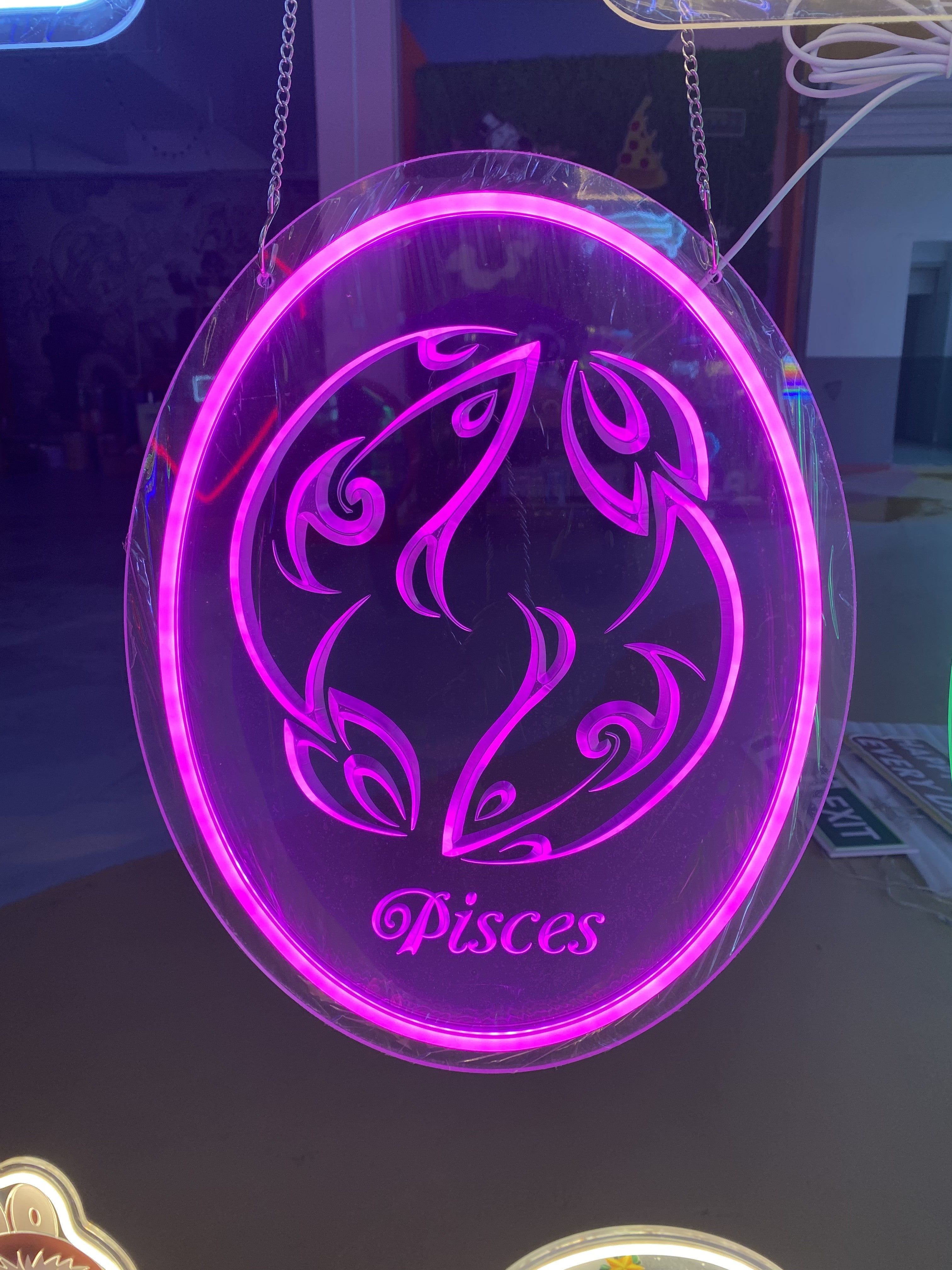 Pisces Zodiac Sign 3d Relief LED neon sign product image