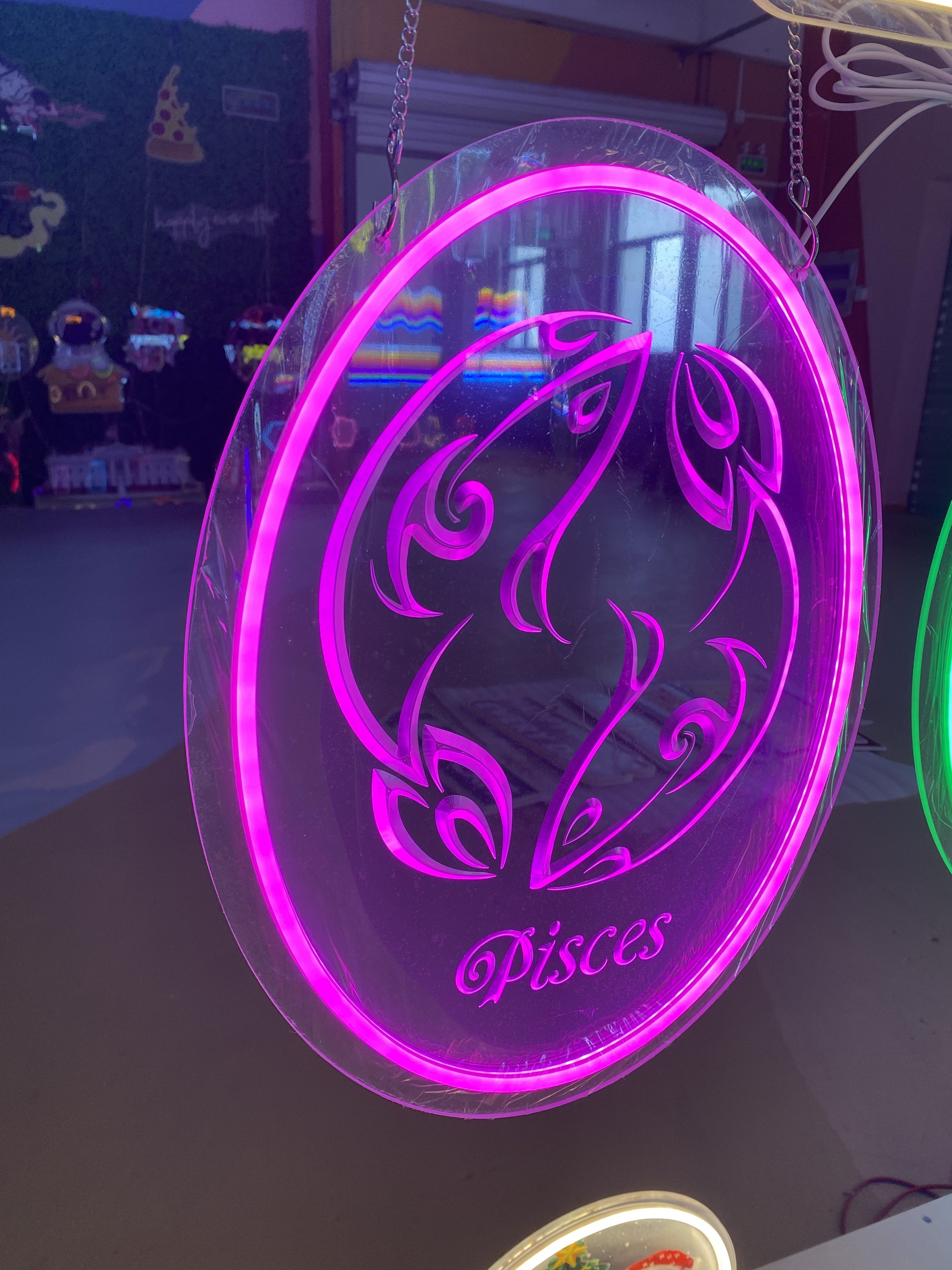 Pisces Zodiac Sign 3d Relief LED neon sign product image