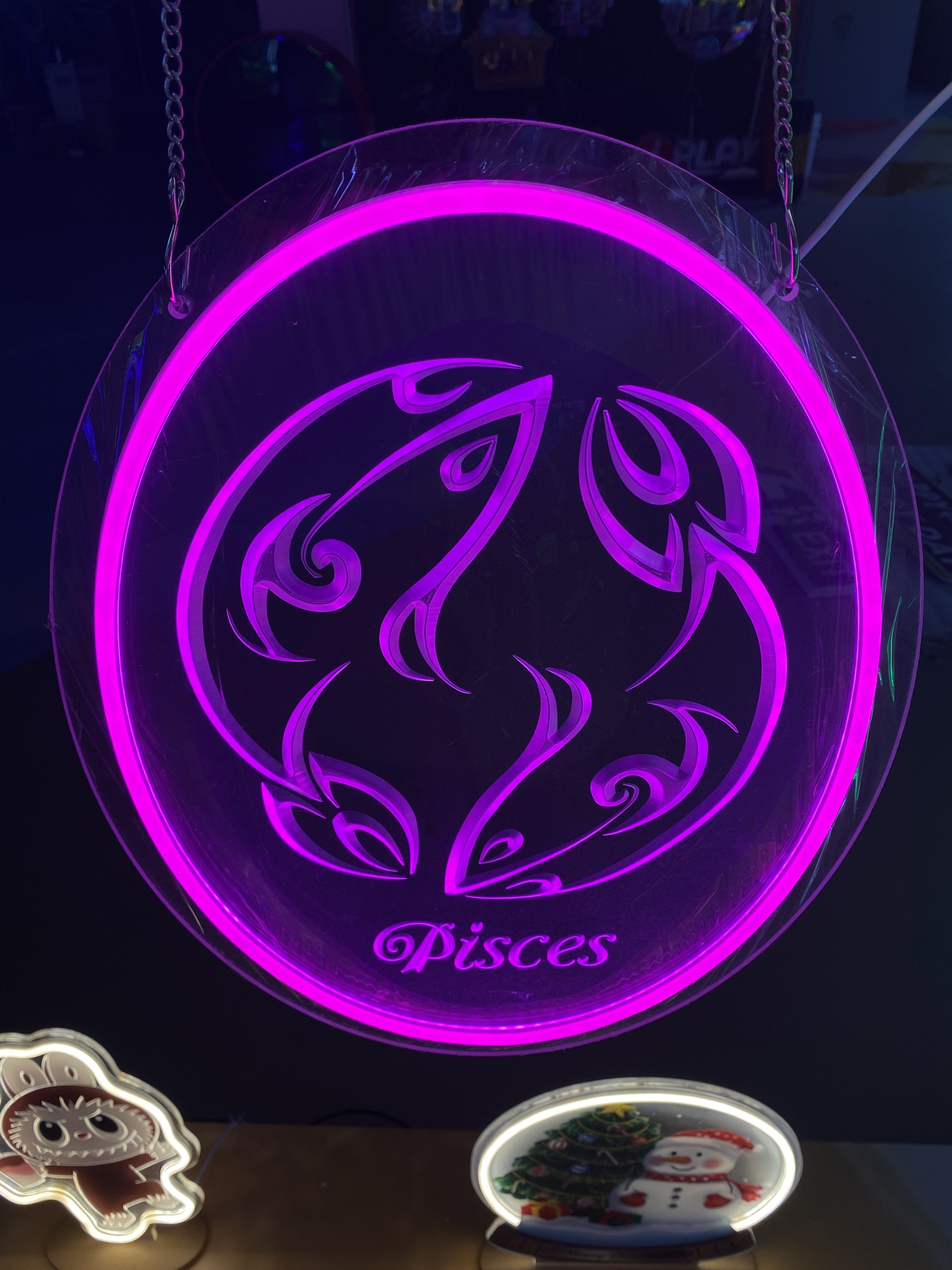 Pisces Zodiac Sign 3d Relief LED neon sign by NeonCS