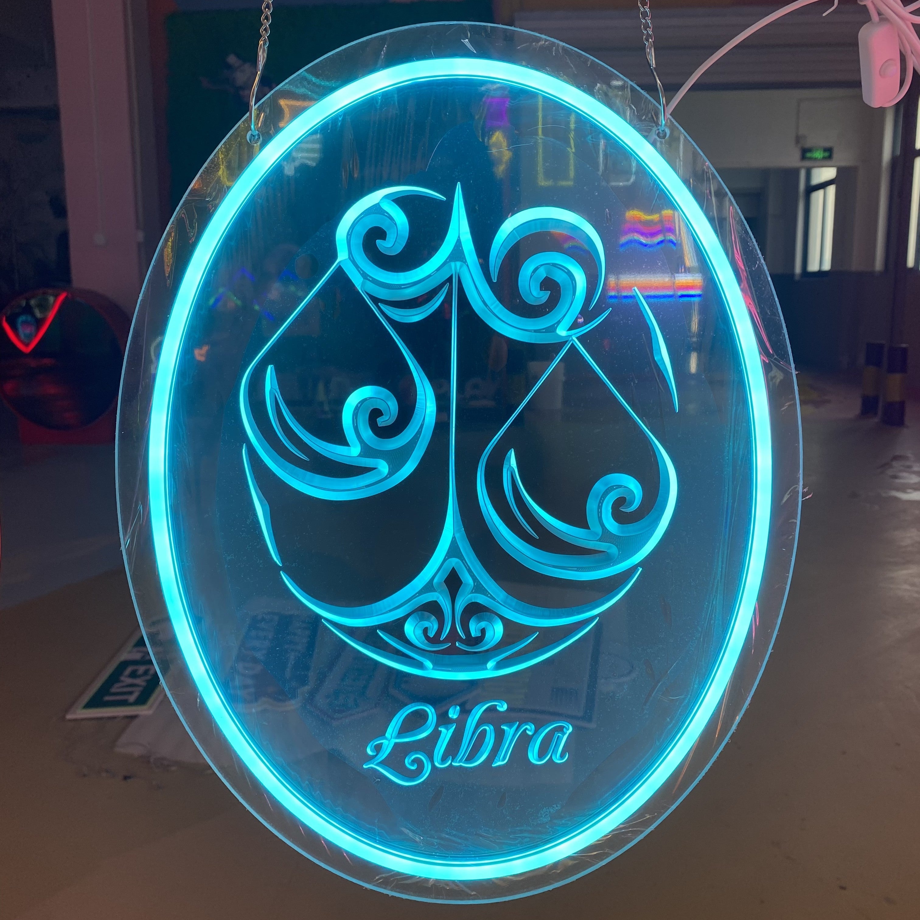 Libra 3d Engraved - Zodiac LED Sign LED neon sign by NeonCS