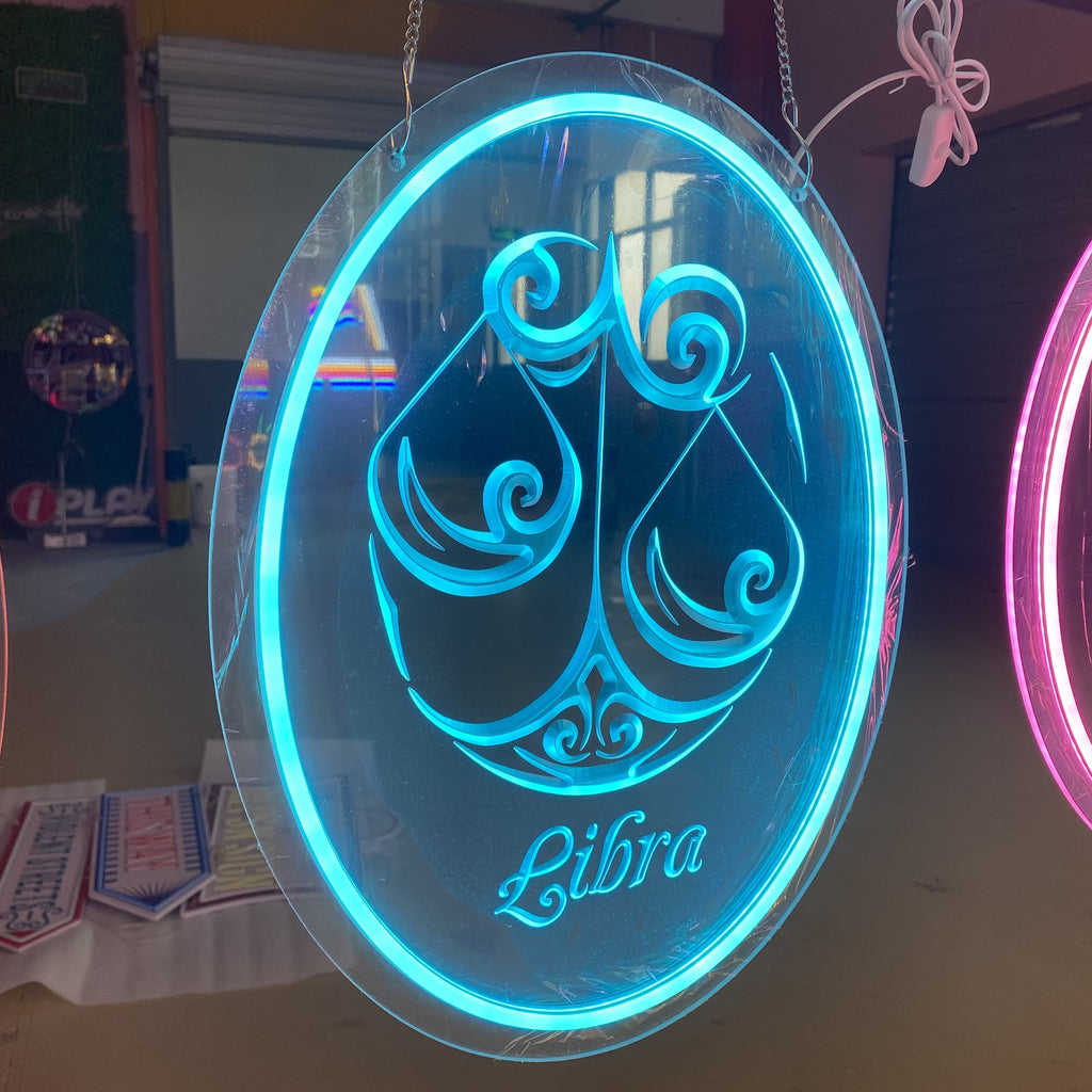 Libra 3d Engraved - Zodiac LED Sign LED neon sign product image