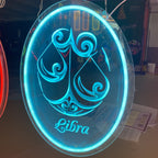 Libra 3d Engraved - Zodiac LED Sign LED neon sign product image