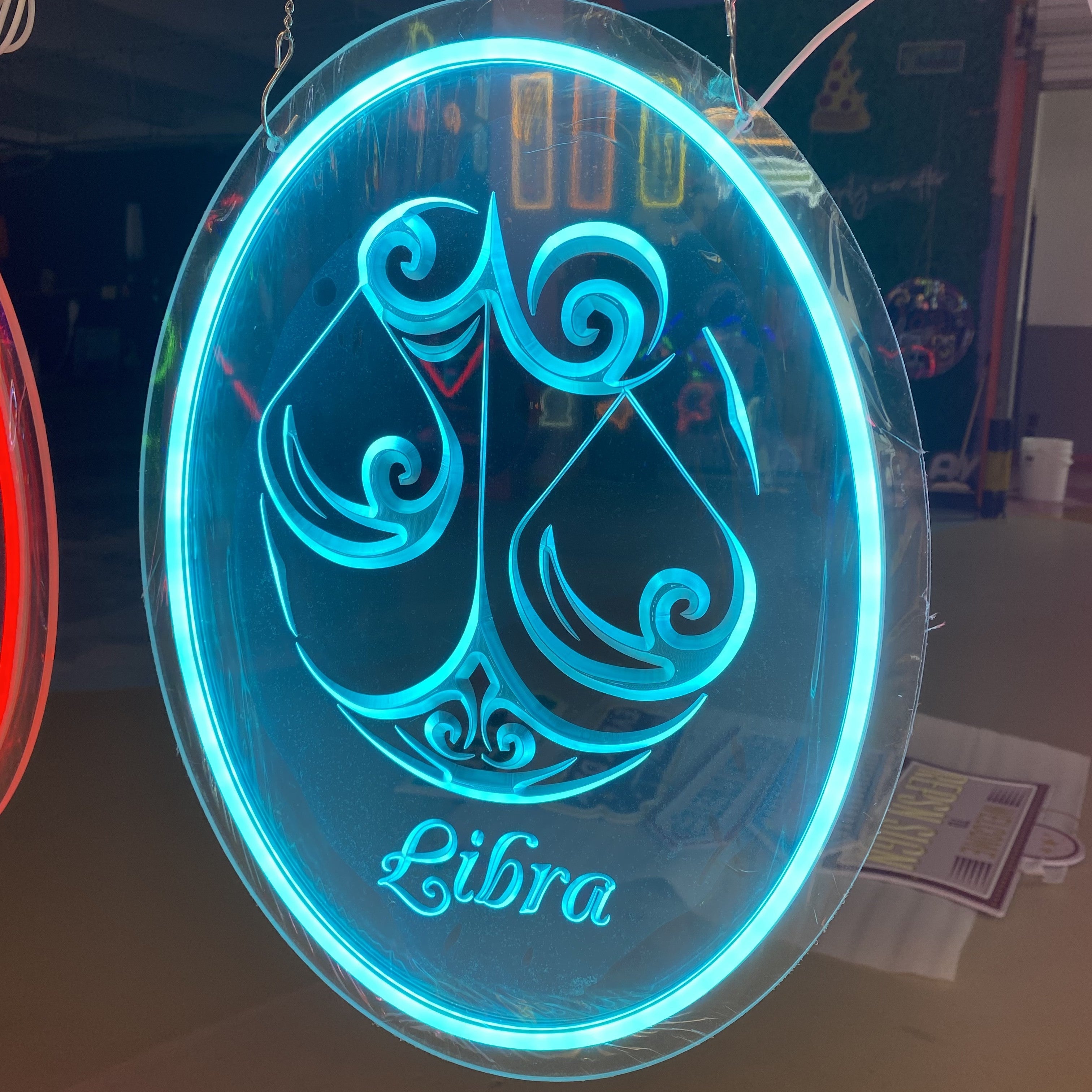 Libra 3d Engraved - Zodiac LED Sign LED neon sign product image