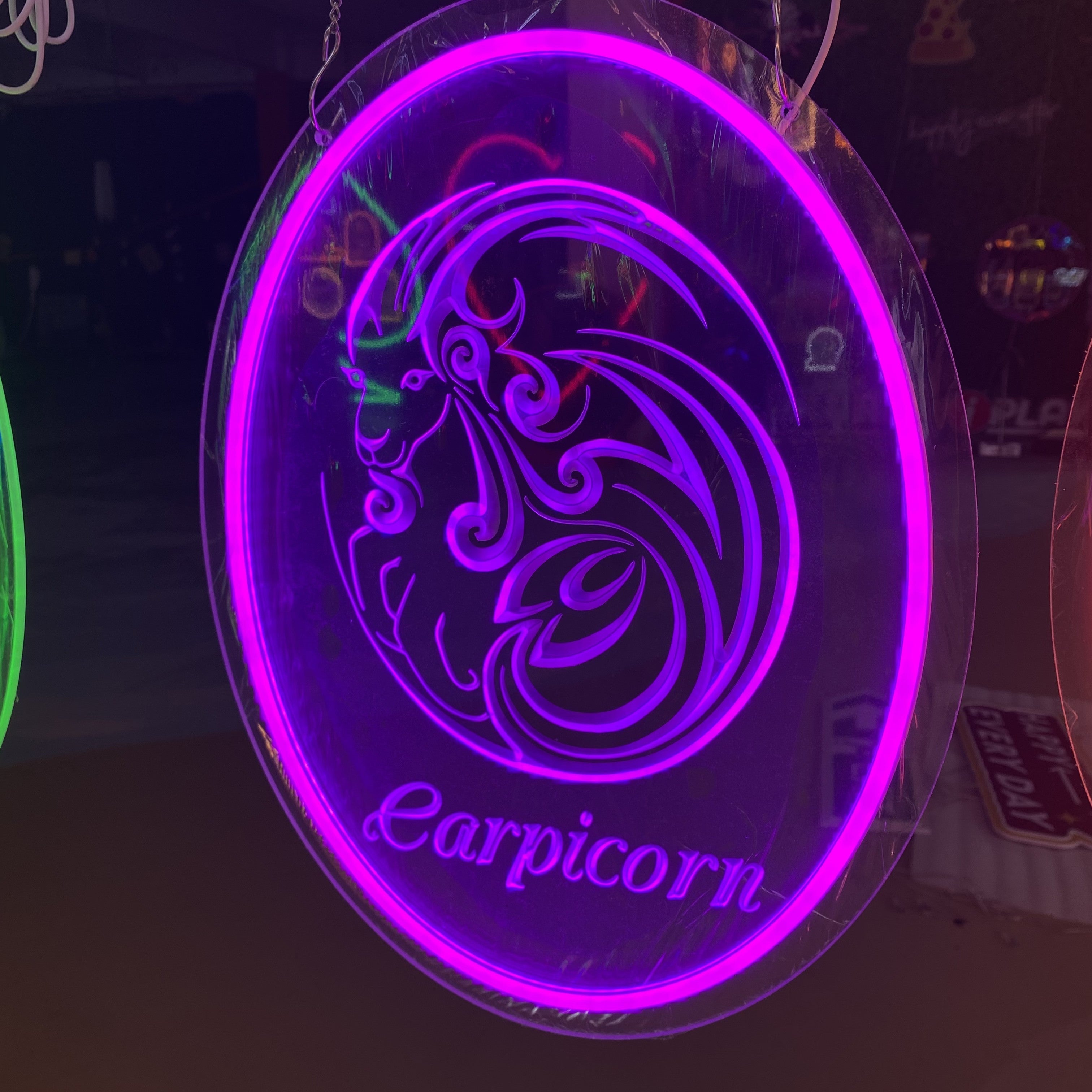 Capricorn 3d Engraved - Zodiac LED LED neon sign product image