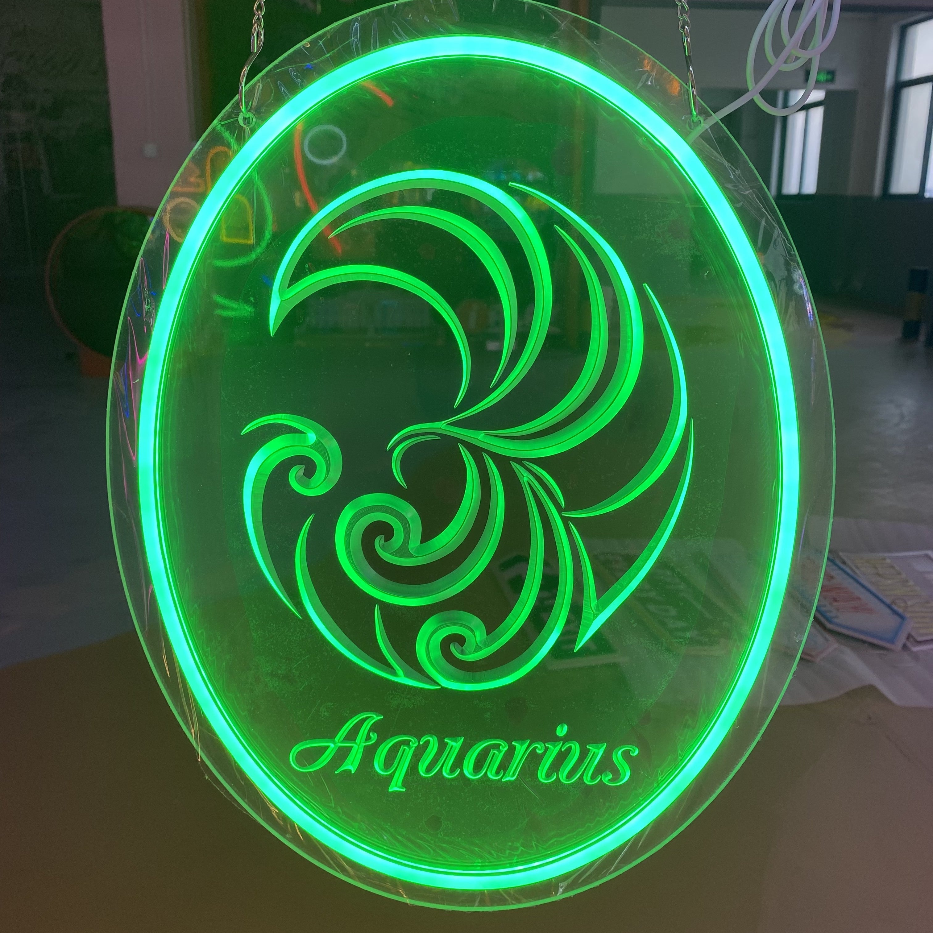 Aquarius Zodiac Sign - Vibrant LED neon sign by NeonCS