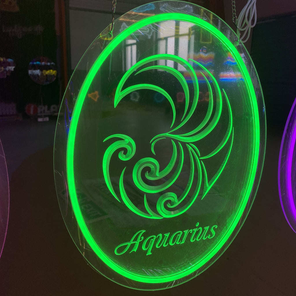 Aquarius Zodiac Sign - Vibrant LED neon sign product image
