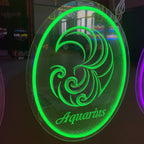 Aquarius Zodiac Sign - Vibrant LED neon sign product image
