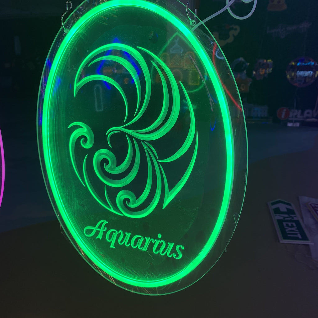 Aquarius Zodiac Sign - Vibrant LED neon sign product image