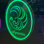 Aquarius Zodiac Sign - Vibrant LED neon sign product image