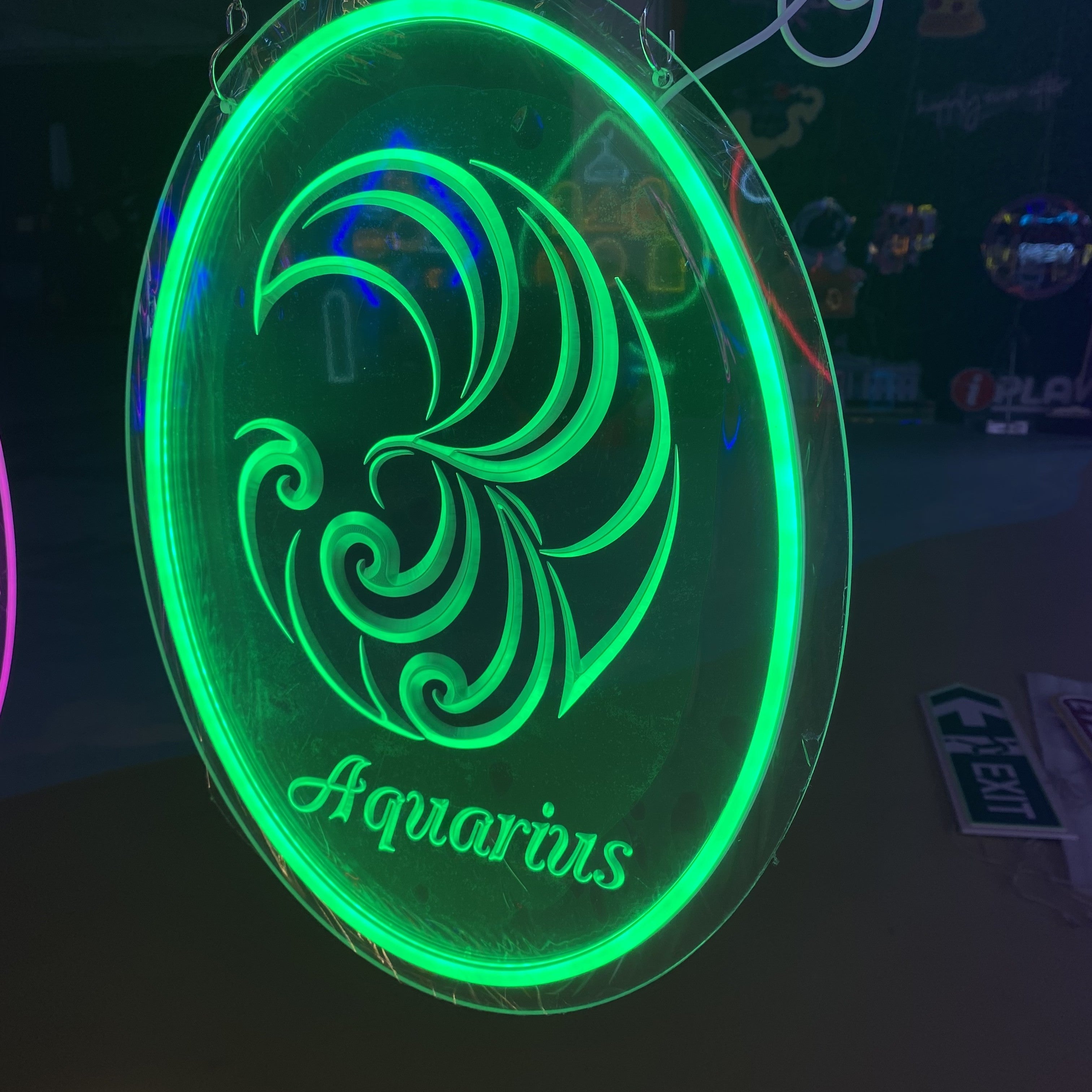 Aquarius Zodiac Sign - Vibrant LED neon sign product image