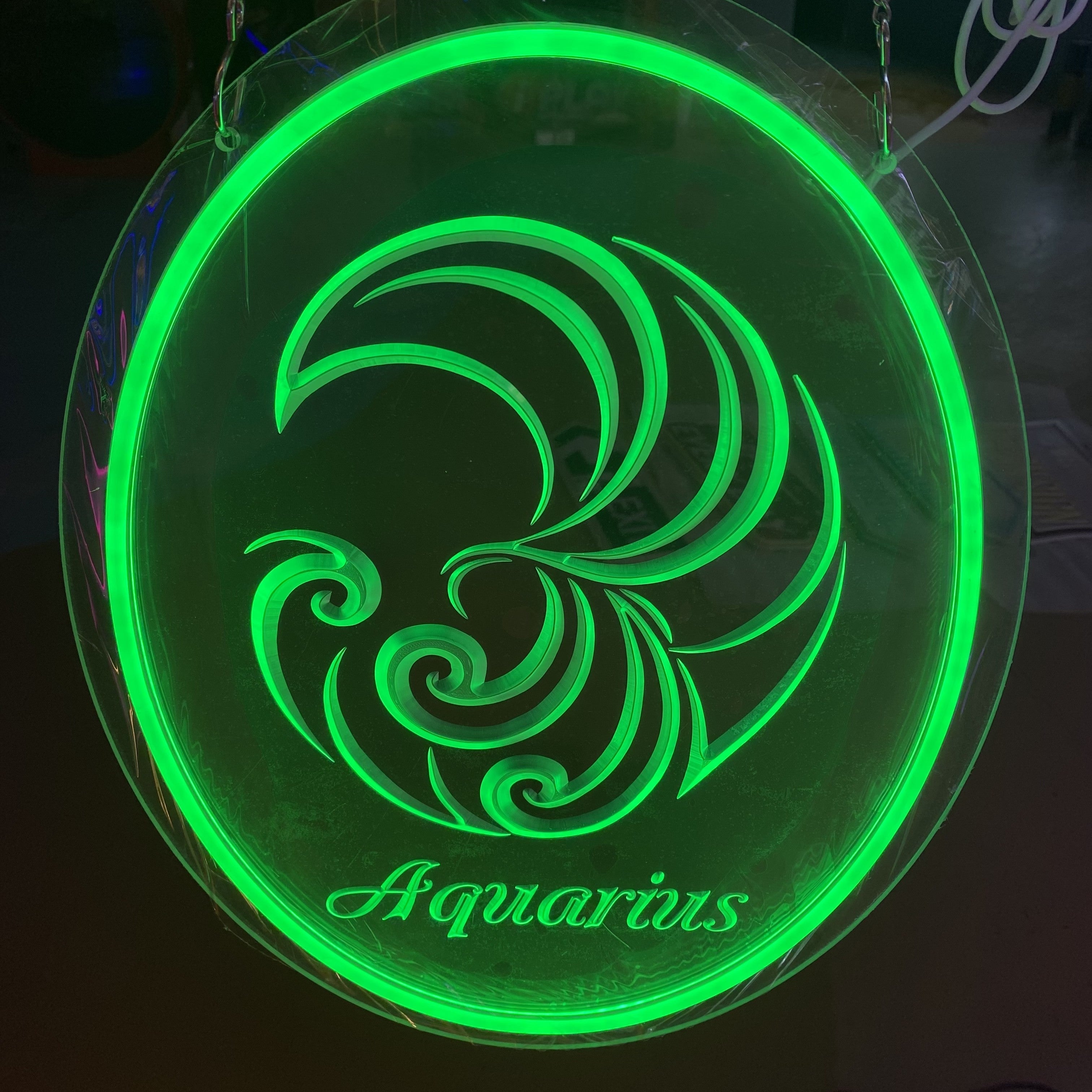 Aquarius Zodiac Sign - Vibrant LED neon sign product image
