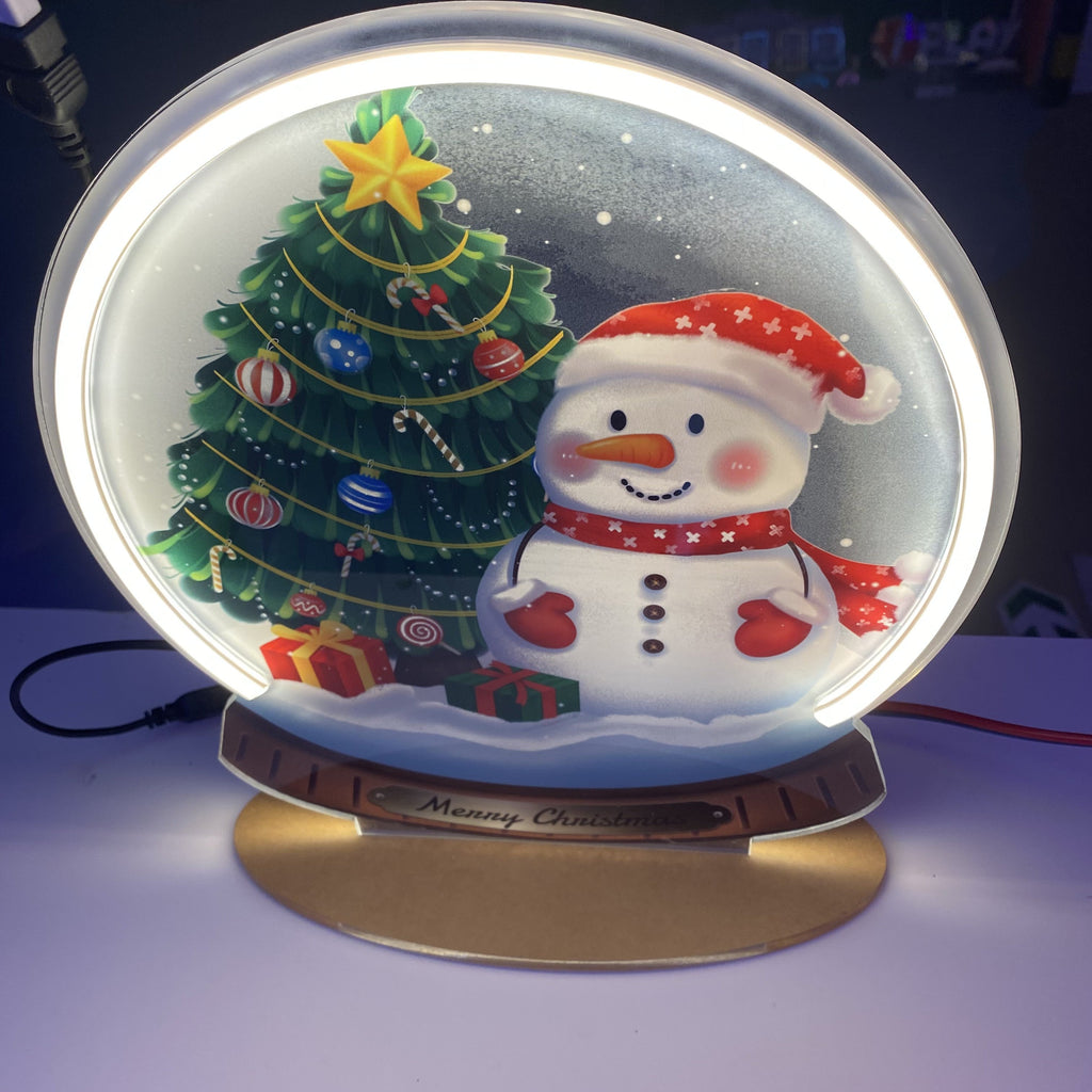 Snowman & Christmas Tree Crystal Ball LED neon sign product image