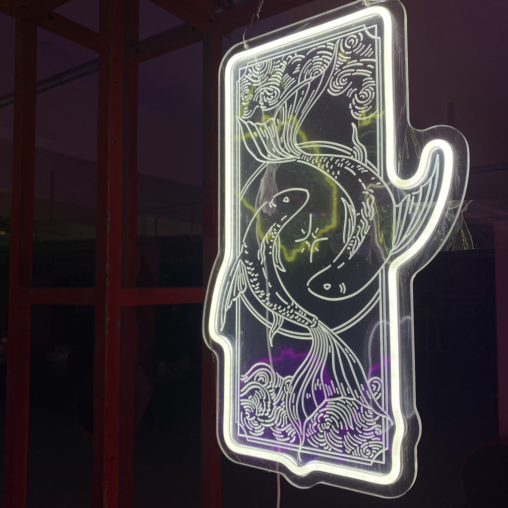 Pisces Zodiac Sign 3d Relief LED neon sign product image