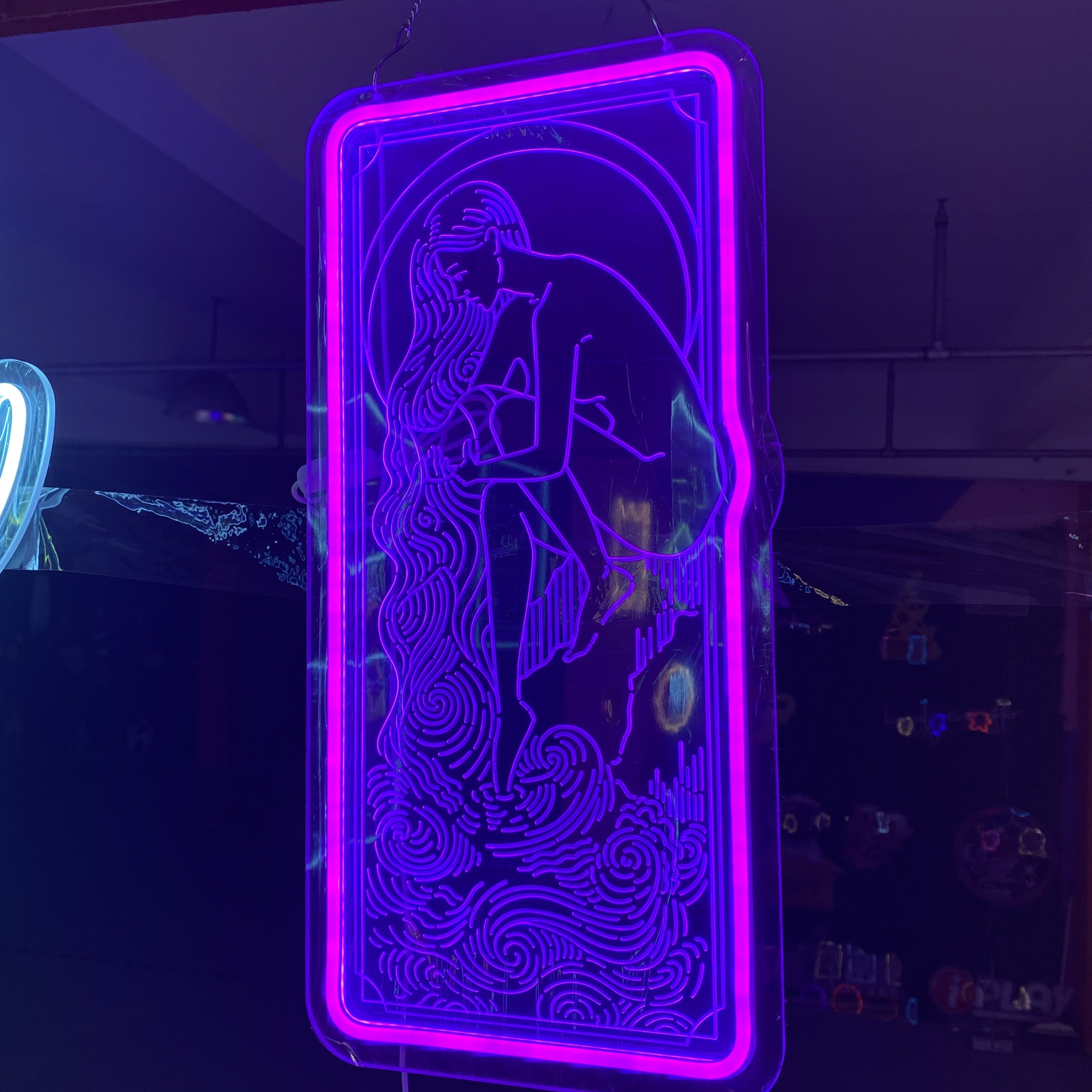 Purple Aquarius Girl - Zodiac LED neon sign product image